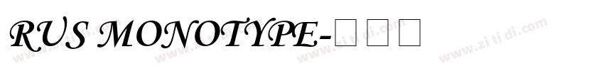 RUS MONOTYPE字体转换